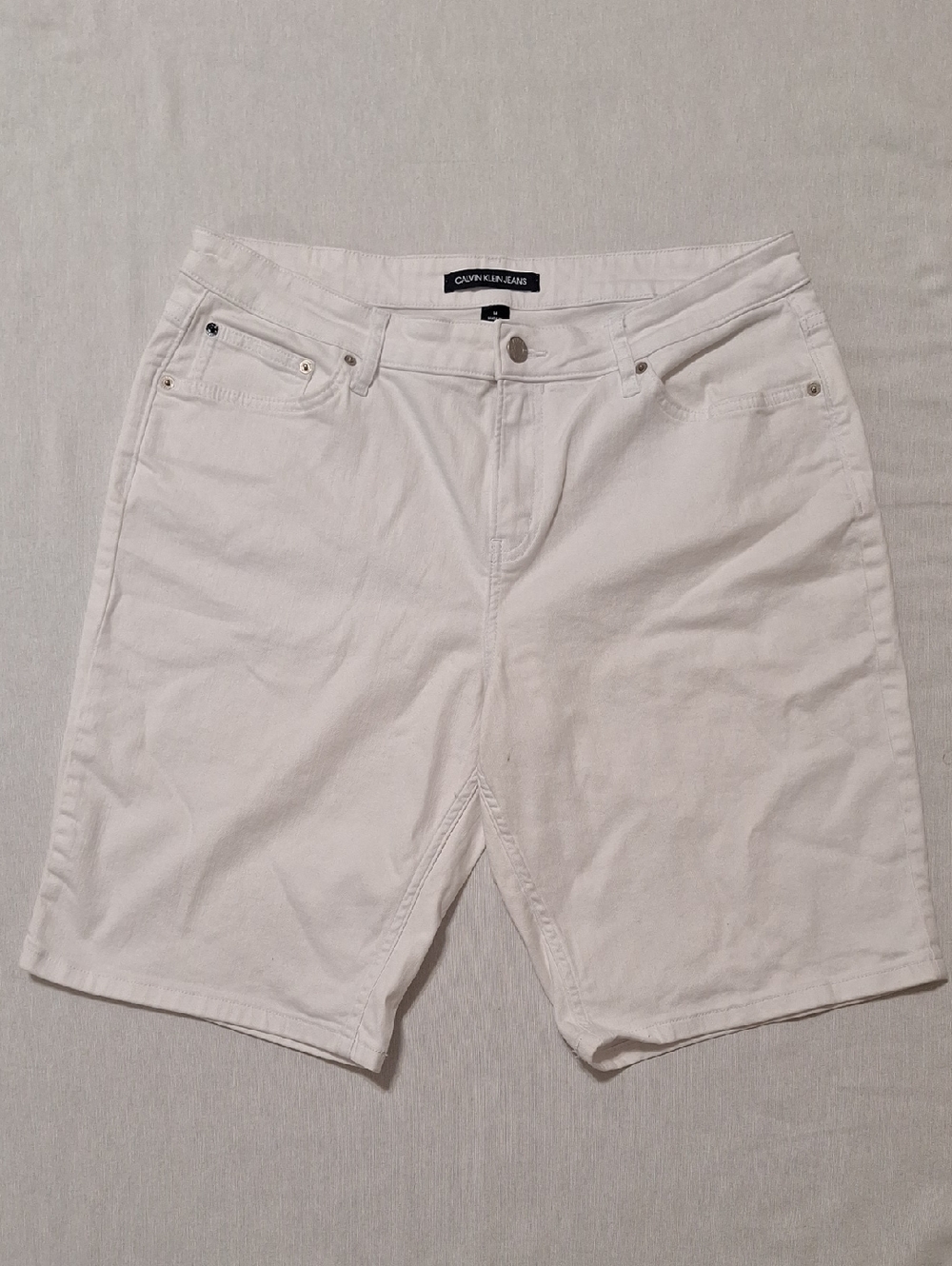 Calvin Klein Men's White Denim Jean Shorts